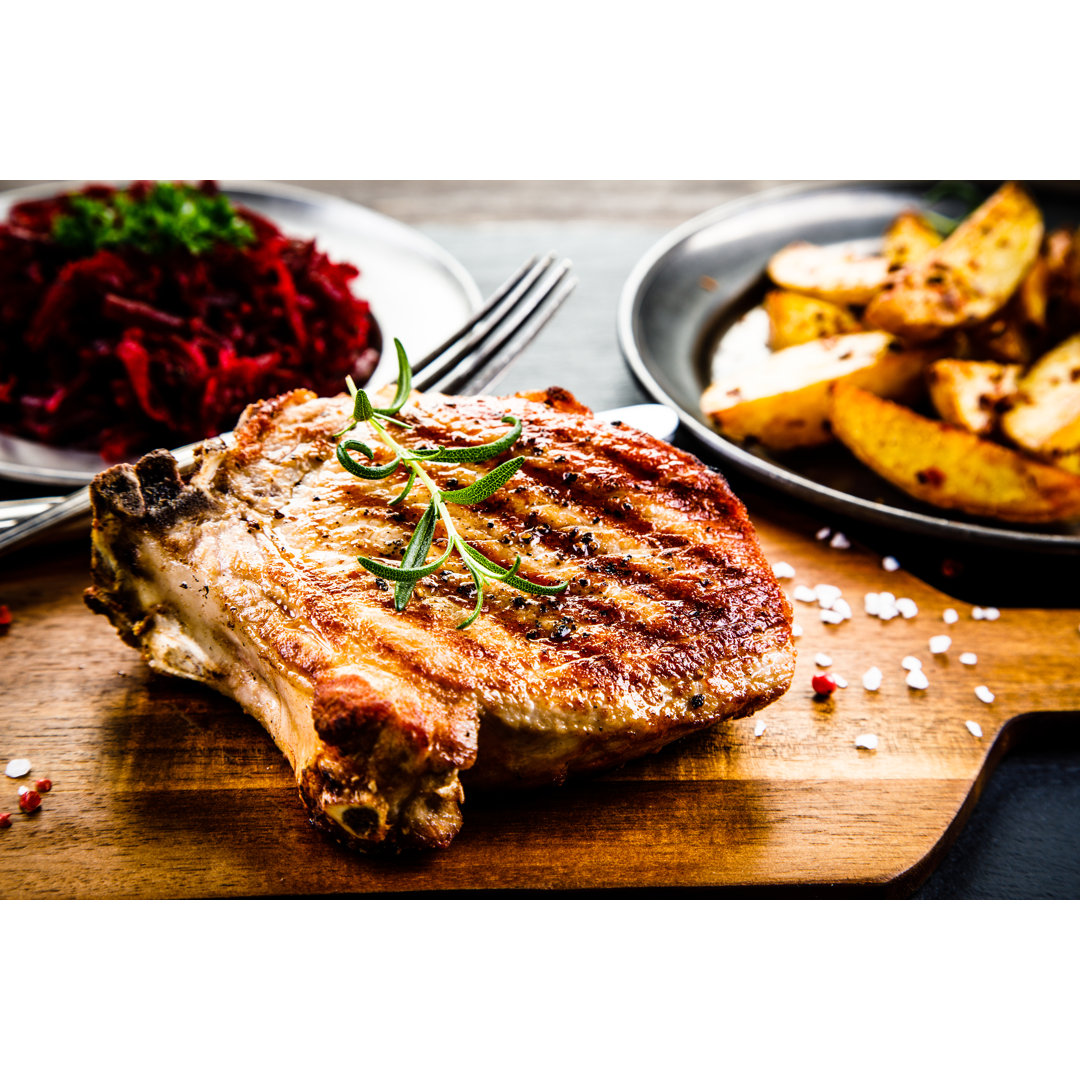 Grilled Pork by Gbh007 - Wrapped Canvas Print