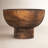 Round Paulownia Wood Pedestal Bowl-1424835059
