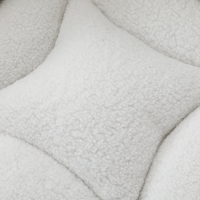 Chaise de bureau pivotante en tissu Teddy