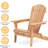 Outdoor Wooden Chair Of 2. For Lawn, Deck. Natural Wood, Spacious Seat. Foldable & Easy To Relocate. Half Assembled. Brown Color 2 Chairs For - Porch, Patio Relax Classic Design Seat