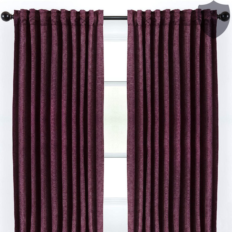 Paire de rideaux obscurcissant Silex, Aubergine, 52 po x 96 po