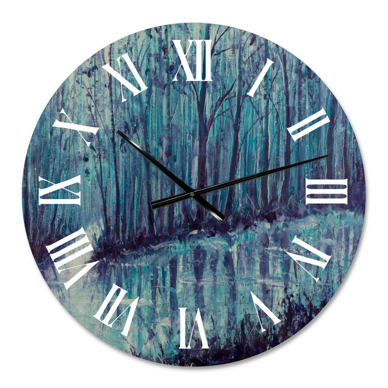 River Creek in Mystical Forest - Horloge murale traditionnelle, Petit