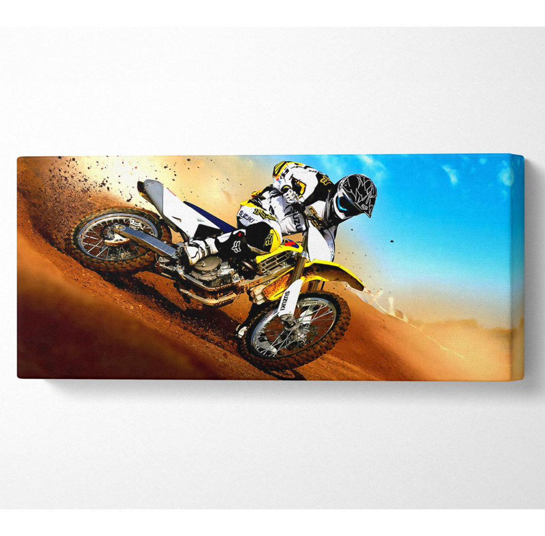 Suzuki Motocross - Kunstdrucke auf Leinwand