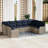 vidaXL Garden Sofa Set Grey Poly Rattan-434962307