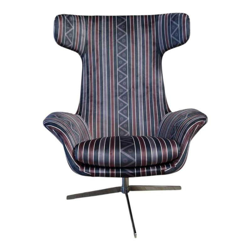 Alexandia Velvet Swivel Armchair