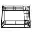 Lit superposé en métal, structure de lit superposé simple au-dessus du plancher complet, lit superposé robuste pour enfants, adolescents, adultes, conception à bruit réduit, noir-180213149