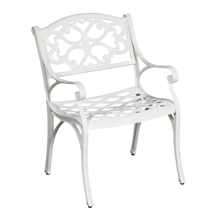Fauteuil de patio Saoirse, Blanc