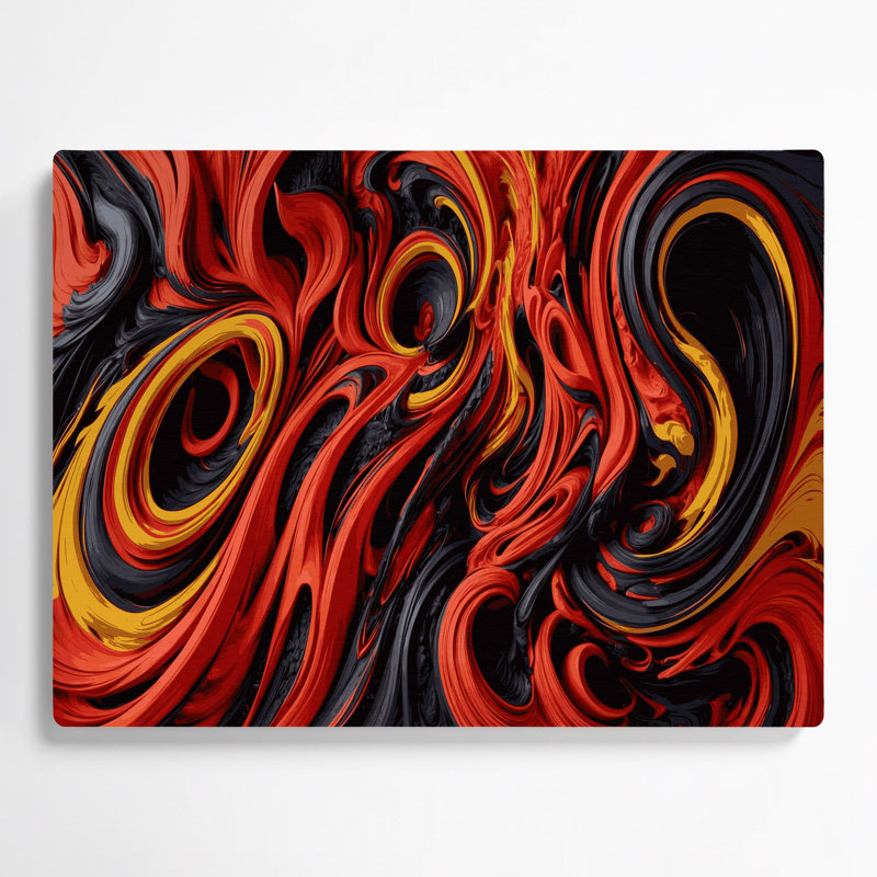 «Biomorphic Abstraction 84», art mural en métal noir, H 12 po x l 18 po