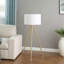 Lampe trépied moderne de 64 à 47 po de hauteur réglable en laiton / or brillant pour salon, lampe sur pied pour chambre à coucher