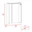 Table extensible pliable à panneau de particules gris froid, surface compacte et surface de travail pour petits espaces avec tablettes ouvertes