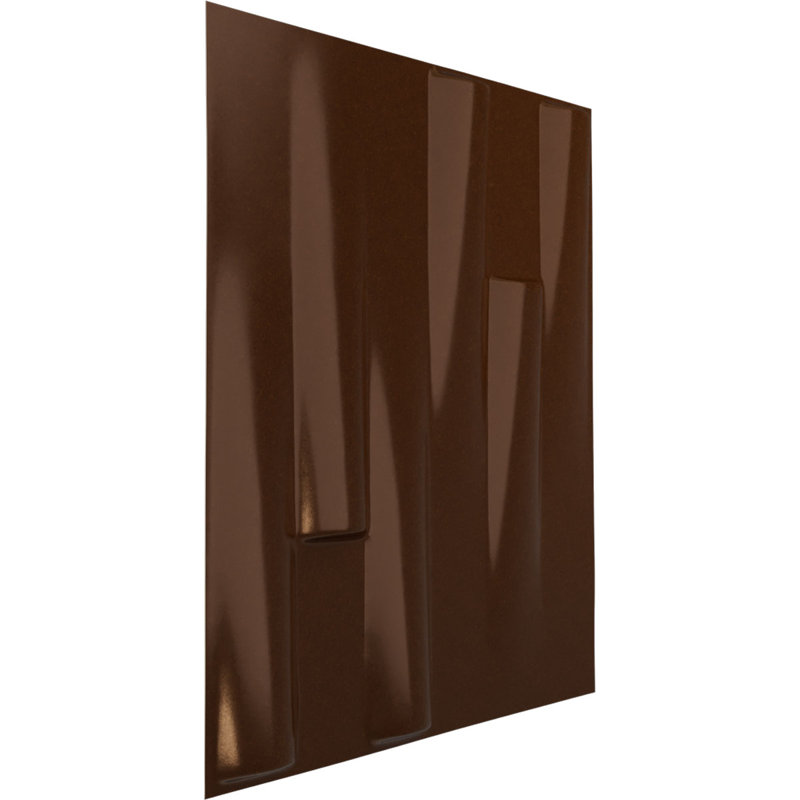 Panneau mural 3D décoratif EnduraWall Hamilton l 19 5/8 po x H 19 5/8 po, cuivre foncé métallique (couvre 2,67 pieds carrés)