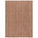 Kidane Natural Fiber Hand Woven Jute Pile Solid Color Rug