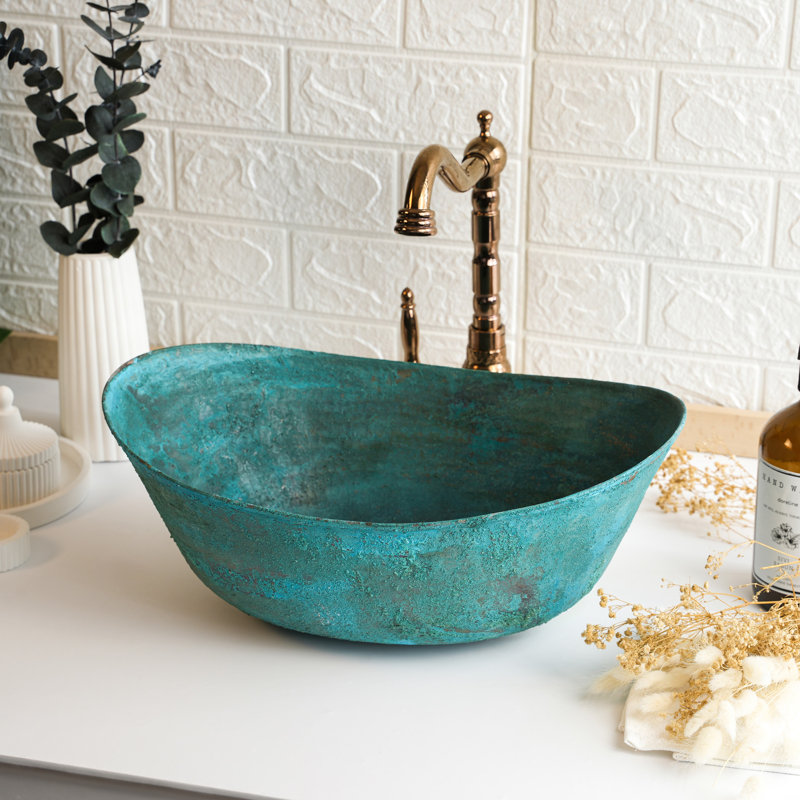ALFIQ 469.9mm L x 469.9mm W Copper Circular Sink