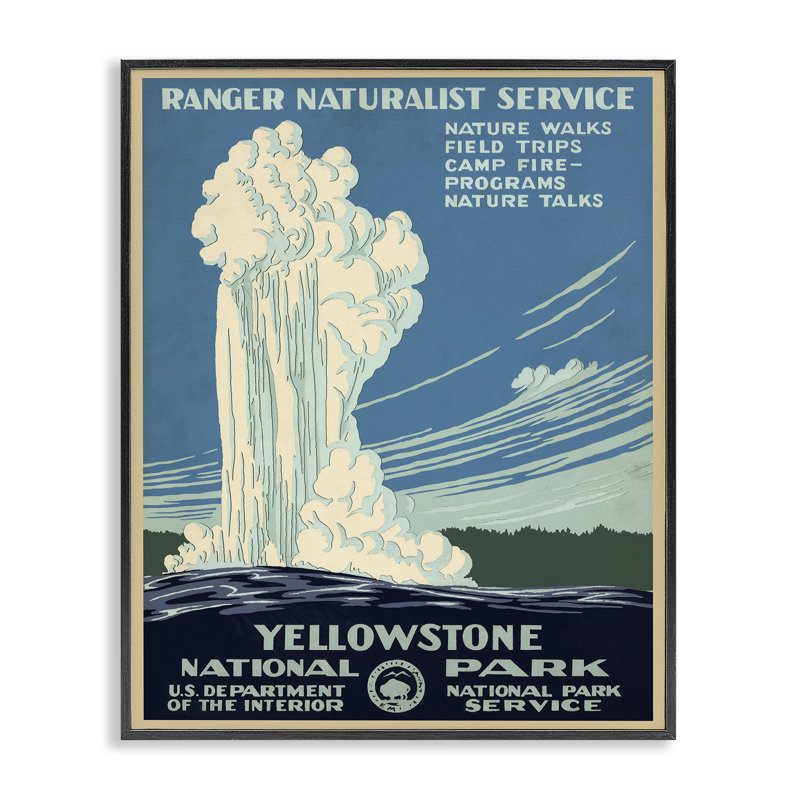 «Vintage Yellowstone», affiche giclée par C. Don (Chester) Powell, Giclée encadrée noir minuit, H 14 po x l 11 po