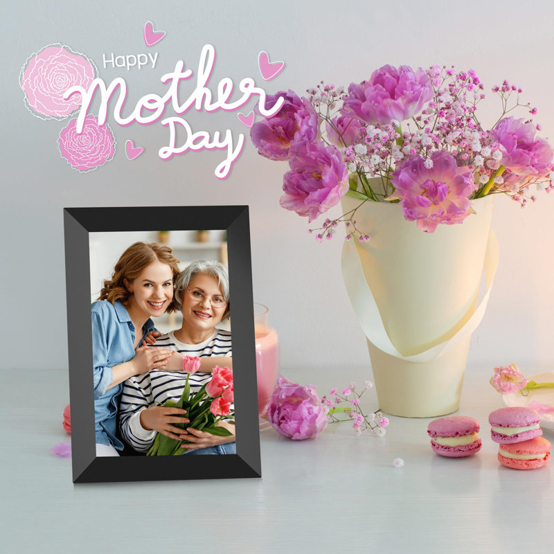 Wifi Digital Picture Frame, 1280X800 HD IPS Touch Screen Photo Frame Electronic, 32GB Memory, Auto-Rotate, Wall Mountable, Share Photos/Videos Instantly Via App From Anywhere