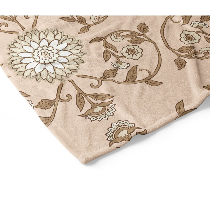 Couverture légère en velours de coton Ezimea, L 60 po x l 50 po, Blush