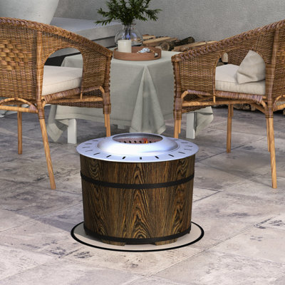 20" Style Smokeless Fire Pit. Low Smoke For Outdoor Comfort. Backyard, Patio, Picnic. Brown. Mat. Magnesium Oxide Heating Tool Pit, Design. For Stove