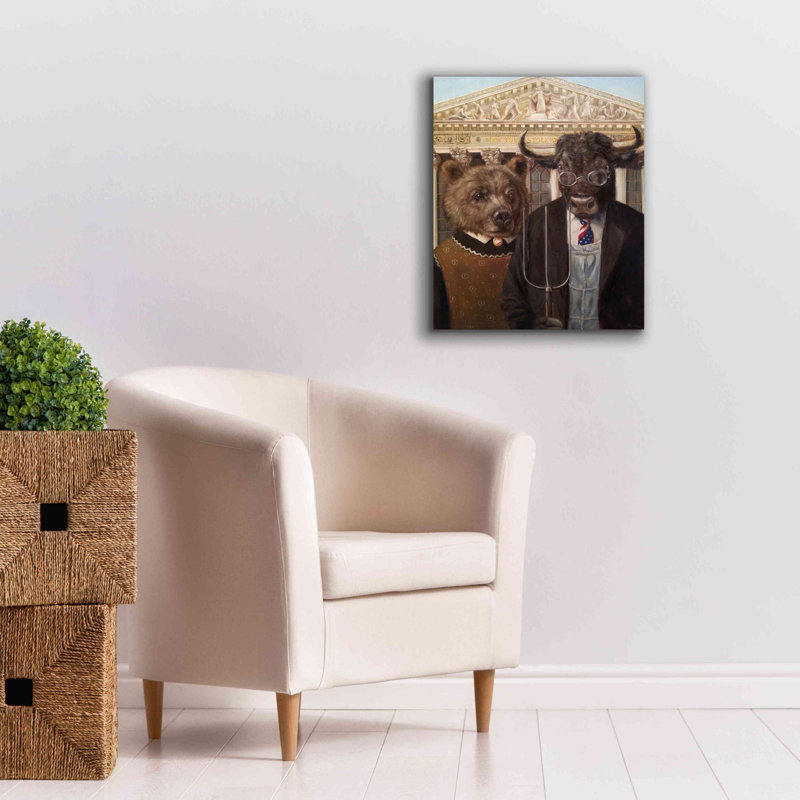 «Wallstreet Gothic 2» par Lucia Heffernan, art mural sur toile, H 24 po x l 20 po x P 0,75 po