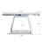 55.9" Modern Luxe Full-Body Mirror Entryway Table With Trapezoid Base – 360° Reflective Console Table