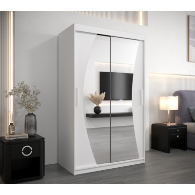 Aamira 2 Door Solid + Manufactured Wood Wardrobe