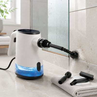 Pressurized portable handheld steam cleaner with 15‑second fast heating and adjustable steam, large 650mL water tank multi‑surface steamer for home, kitchen, car, bathroom, tile and furniture cleaning