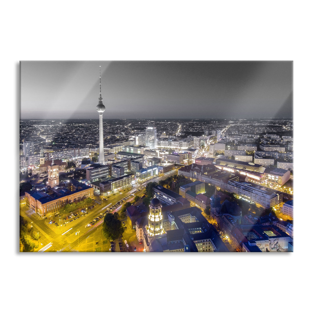 Glasbild Berlin City Panorama