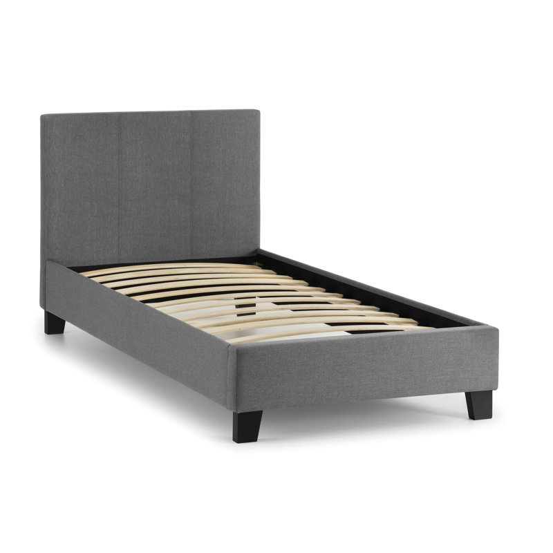 Lilianna Upholstered Bed, Grey, No Mattress, Single (3')