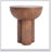 Iris Outdoor Patio Three-Legged Wood-Grain MGO Side Table, Weather-Resistant And Versatile For Indoor And Outdoor Use
