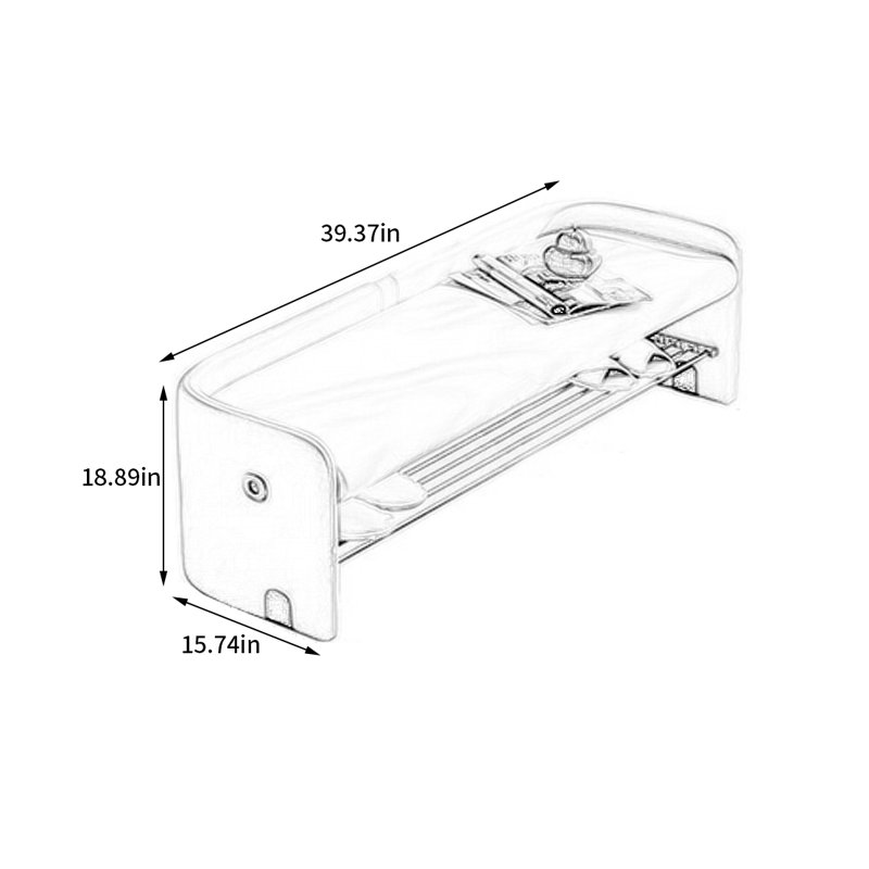 Banc de rangement pour chaussures 5 paires, Gris