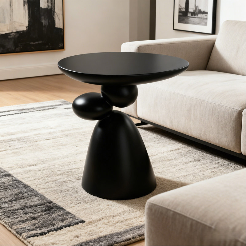 Table de bout Lucky Stone, table d'appoint en fibre de verre, table de coin minimaliste moderne, table basse avec décoration, décoration intérieure pour le salon, la chambre à coucher, la chambre d'amis