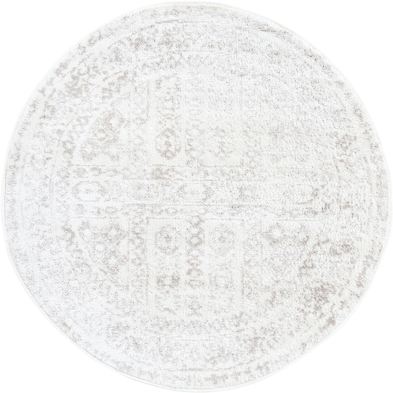 Micsunel Abstract Indoor Rug, Round 3'