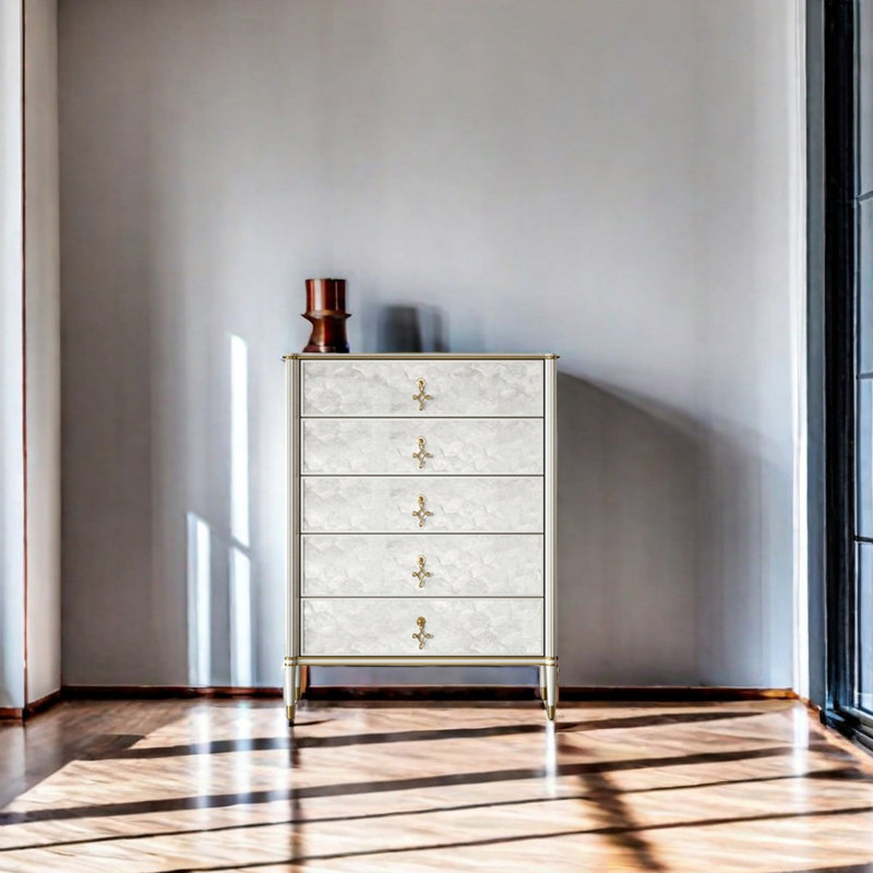Lacquer Shell Simple Accent Cabinet Accent Chest