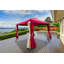 Garden Gazebo with Curtains, Mosquito Netting and Waterproof Double Roof-1078889764