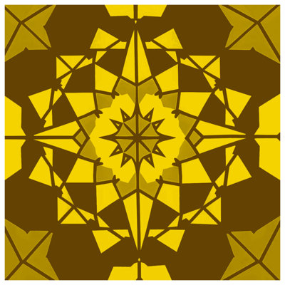 Édredon jaune à motif géométrique Mandala