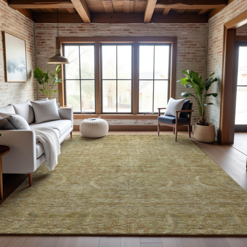 Premium Machine Washable Dahl AMF1082 Damask Rug, Rectangle 2'6" x 3'10"