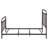 Dark Bronze Metal Spindle Twin Panel Bed