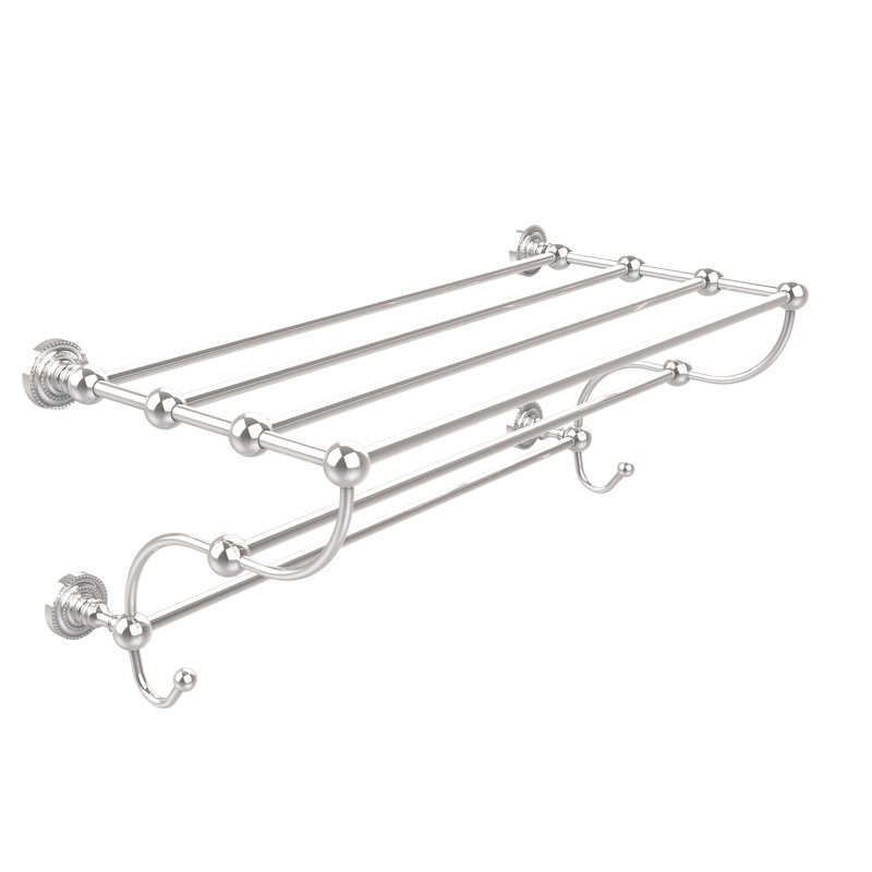 Marchmont Metal Bracket Shelf, Polished Chrome, 12" H x 24" W x 14" D