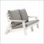 Causeuse d'extérieur avec coussin et jardin-599087147