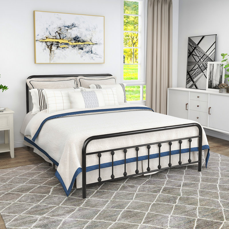 Structure de lit moderne en acier, Grand
