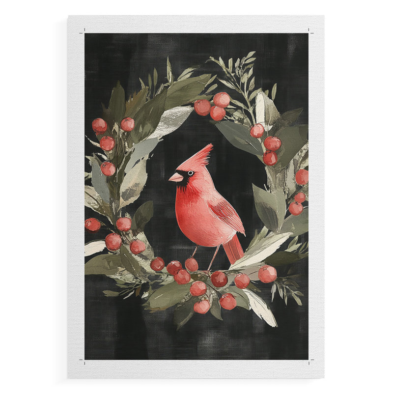 Christmas Holiday Art XXXII - Impression sur toile seulement - NON-CADRE, H 27 po x l 18 po