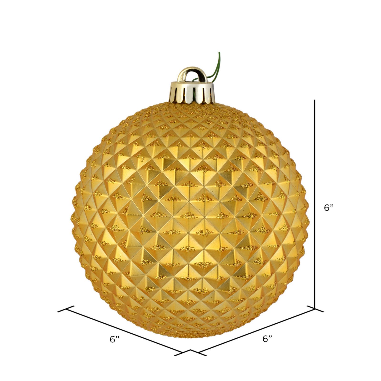 6" Bauble, Honey Gold