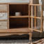 Buffet brun + blanc massif + bois manufacturé