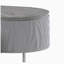 Table basse yukino gris ultrabrillant et finition chromée