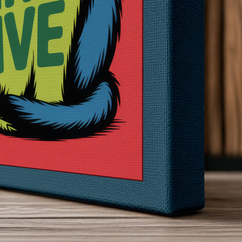 Love Being Alive Modern - Wrapped Canvas, 30x20 - 76.2 x 50.8 cm, Teal Border