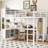 Metal Loft Bed with L-Desk, Wardrobe, Storage Cubes & Shelves – Heavy-Duty Loft Bed for Teens and Adults-685069748-685069750