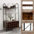 Vardges Floor Wine Bottle & Glass Rack Rustic Brown