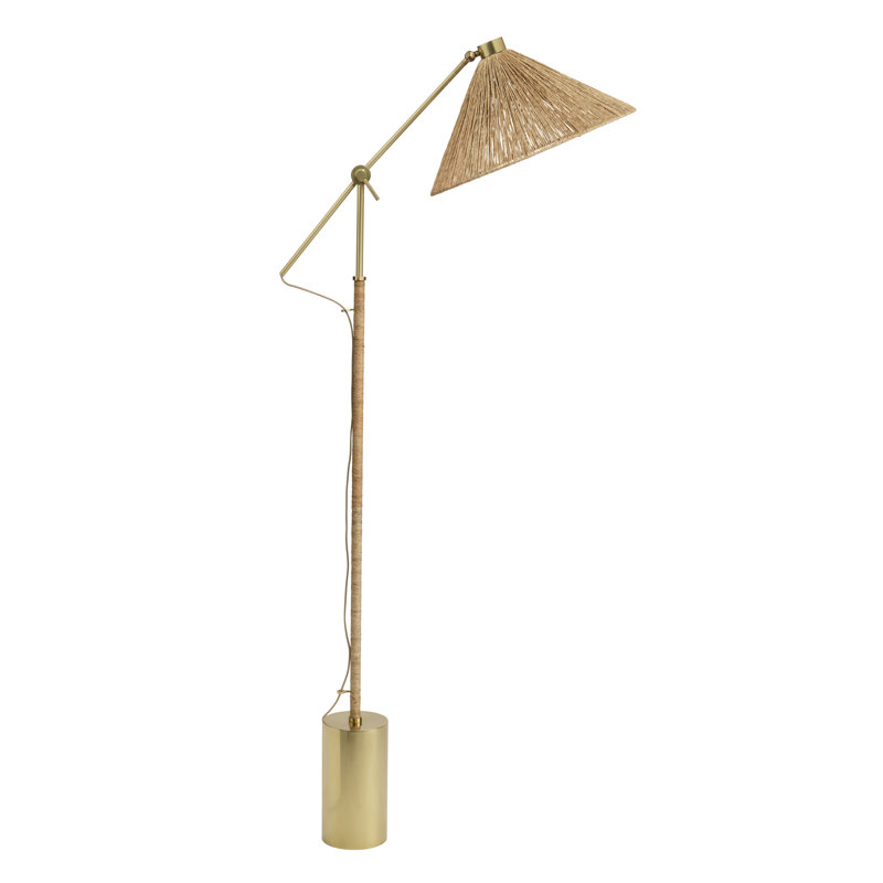 Fitzgerald Floor Lamp, Natural Abaca Rope