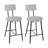 Height Bar Stools Set, Upholstered Counter Height Bar Chair with Round Seat, Modern Barstools with Back and Metal Footrest for Kitchen, Bistro, Pub, Dining Room Island-848336695