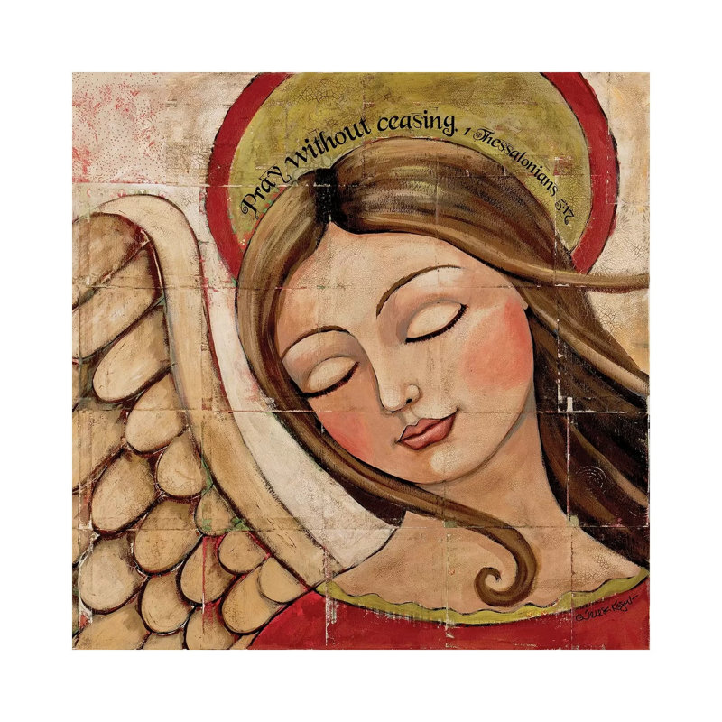 Pray Without Ceasing by Teresa Kogut - Print on Canvas, Wrapped Canvas, 30.48 cm H x 30.48 cm W