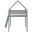 Baur Loft Bed House Beds with Built-in Ladder Included